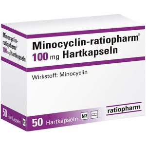 Verpackung Antibiotikums Minocyclin Packung von Antibiotikums Minocyclin Tabletten